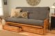 Kodiak Furniture Monterey Suede Gray/Butternut Full Storage Futon with Mattress-1