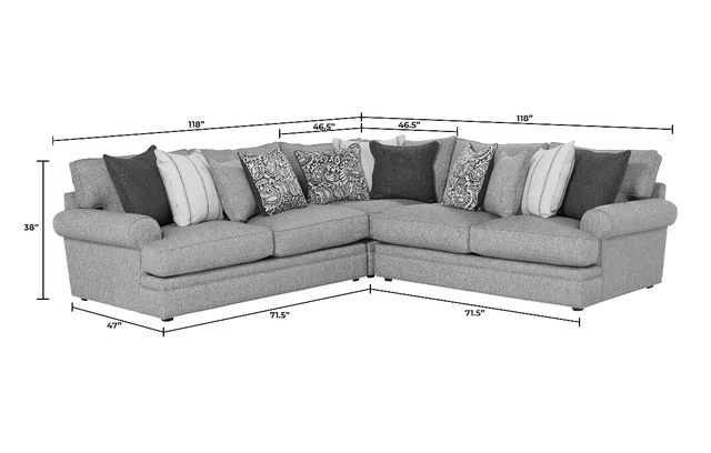 Cindy Crawford Home 3pc Sugar Shack Stone Sectional-KIT9681 P43329504-1