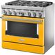 KitchenAid® 36" Yellow Pepper Pro Style Dual Fuel Range-3