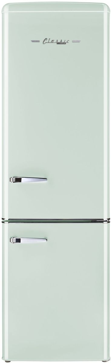 Unique® Appliances Classic Retro 8.7 Cu. Ft. Summer Mint Green Counter Depth Bottom Freezer Refrigerator-0