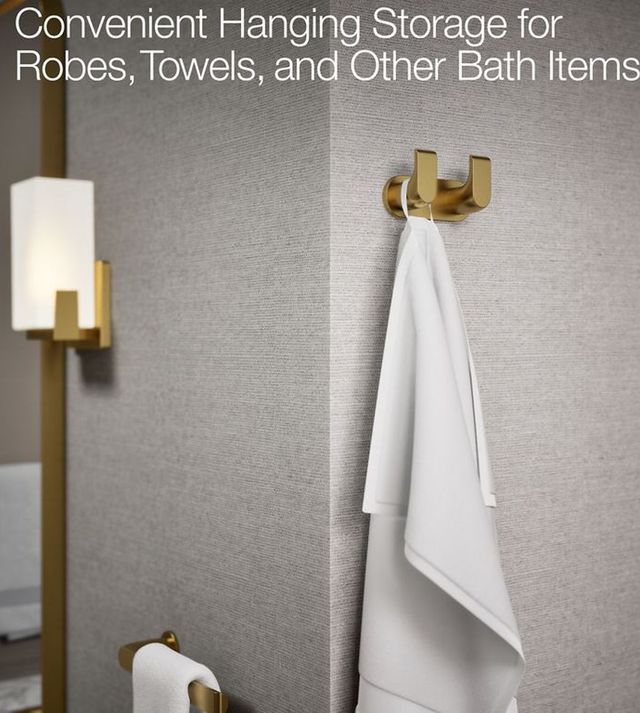 KOHLER® Avid® Matte Black Double Robe Hook-4