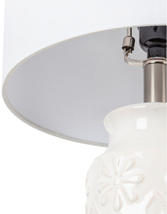 Surya Terrassa White Glazed Lamp-2