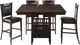 Coaster® Jaden 5-Piece Espresso/Black Dining Room Set-0
