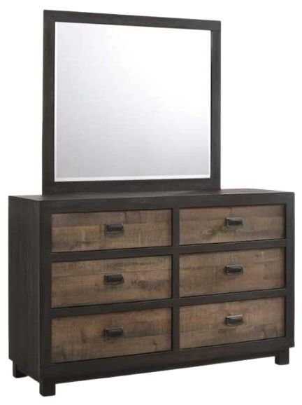 Elements International Harlington 4-Piece Walnut Full Panel Bedroom Set-2