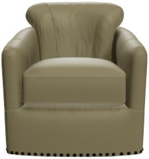 Craftmaster® Customizable CM Leather 33" Swivel Glider-2