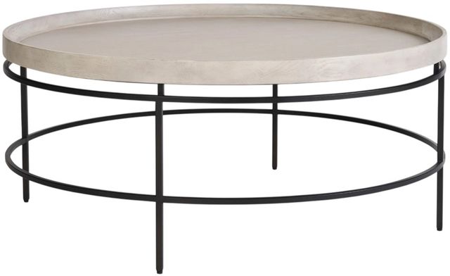 Universal Explore Home™ Coalesce Rolling Fog Cocktail Table with Black Base-0