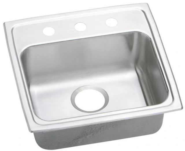 Elkay Lustertone® Classic Lustrous Satin 19-1/2" x 19" x 5-1/2" 2-Hole Single Bowl Drop-In ADA Sink with Quick-Clip-0