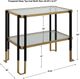 Uttermost® Kentmore Glass Top Glass Side Table with Brushed Gold and Matte Black Frame-2