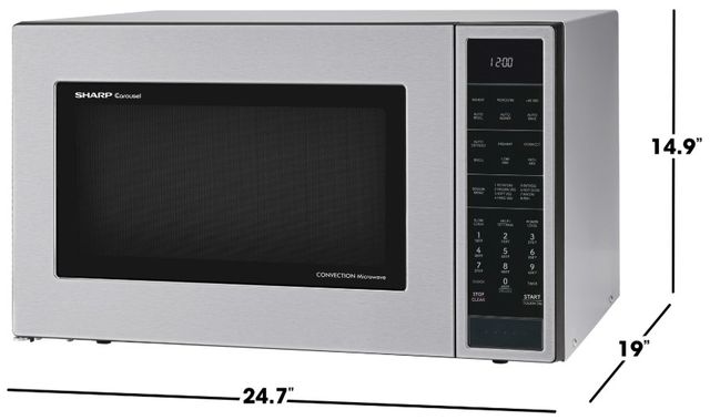 Sharp® 1.5 Cu. Ft. Stainless Steel Countertop Microwave-2
