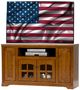 American Heartland Manufacturing Oak 55" 4-Door TV Stand-1