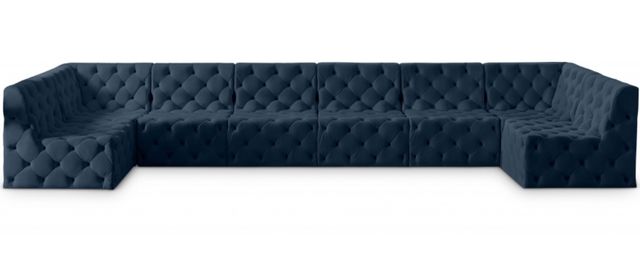 Meridian Furniture Tuft 8-Piece Navy Modular Sectional Set-0