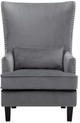 Mazin Furniture Tonier Gray Upholstered Accent Chair-1