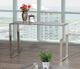 Titus Furniture T5015 Glass Top Sofa Table with Chrome Frame -0