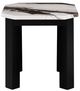 Global Furniture USA T06 White Top End Table with Black Base-1
