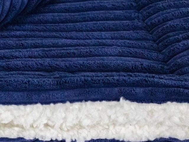 CordaRoy's® XL Navy Terry Corduroy Throw Blanket-1