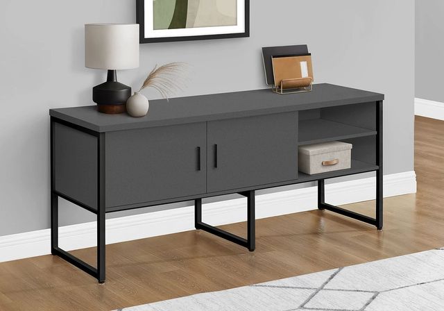 Monarch Specialties Inc. Black/Grey 72" Office Credenza-2
