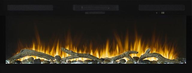 Bernards Black 50" Firebox with Logs-1