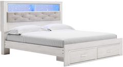Signature Design by Ashley® Altyra White Queen Upholstered Bookcase Bed with Storage