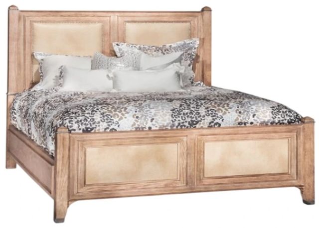 Michael Amini® Biscayne West Sand Eastern King Upholstered Panel Bed-0