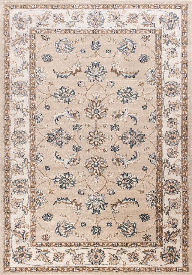 KAS Rugs Avalon Beige/Ivory Mahal 5'x8' Rug-0