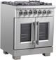 FORNO® Capriasca 30" Stainless Steel Pro Style Dual Fuel Range-2