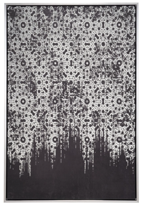 Zuo® Modern Industry Silver/Black Canvas Wall Art-0