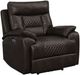 Elements International Trinidad Pebble Brown Power Recliner-0
