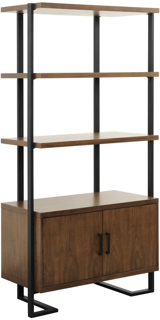 Homelegance® Sedley Rustic Black/Walnut Bookcase-0