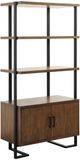 Homelegance® Sedley Rustic Black/Walnut Bookcase-0