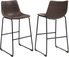 Coaster® Michelle 2-Piece Brown/Black Bar Stools