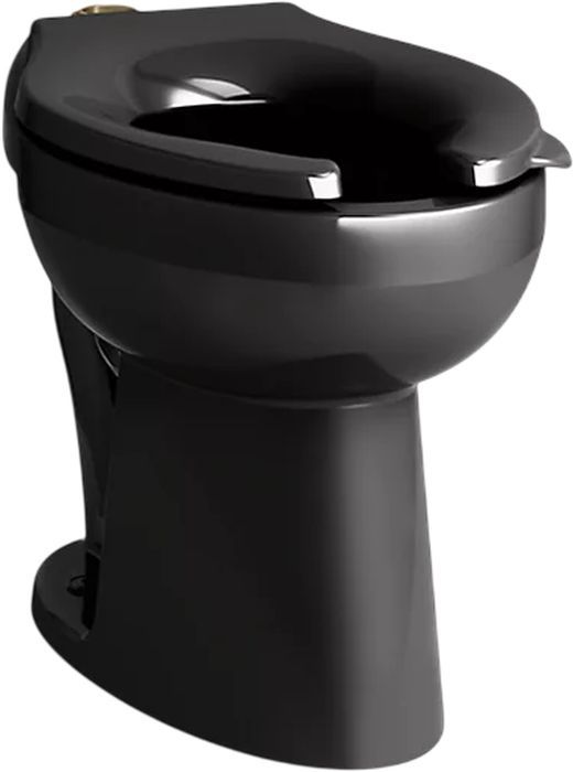 KOHLER® Highcliff™ Ultra Black Floor-Mount Top Spud Flushometer Bowl-0