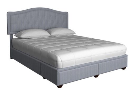 Bernards Elise Grey Queen Upholstered Bed with Storage-0