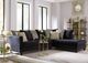Nationwide Furniture Distributors 2-Piece Black Right-Arm Facing Sofa Sectional and Chaise-1