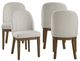 New Classic® Home Furnishings Phoenix 4-Piece Chestnut/Light Gray Dining Chair Set-0
