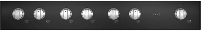 Café™ 48" Matte Black Gas Rangetop with 6 Burners and Integrated Griddle-2
