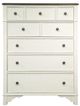 Riverside Furniture Grand Haven Feathered White/Rich Charcoal 5-Drawer Chest-1