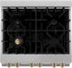 ZLINE Autograph Edition Legacy 30" Satin Stainless Steel Pro-Style Dual Fuel Range with Electric Convection Oven in Satin Stainless Steel and Champagne Bronze Accents-3
