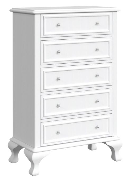 Elements International Jesse 3-Piece White Full Bedroom Set-3