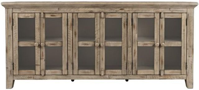 Jofran Inc. Rustic Shores Watch Hill Weathered Gray 6-Door Low Accent Cabinet-2