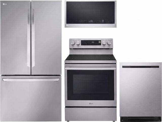 LG 4 Piece PrintProof® Stainless Steel Electric Kitchen Package-0