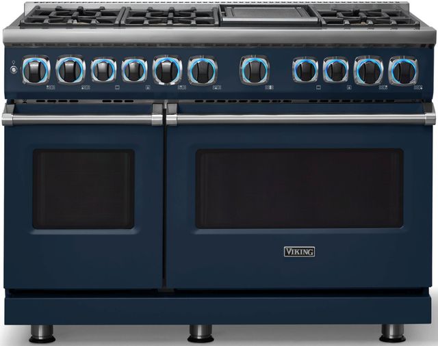 Viking® 7 Series 48" Slate Blue Pro Style Dual Fuel Range with 12" Griddle-3