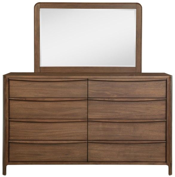 Coaster® Maderia Walnut Dresser and Mirror-1