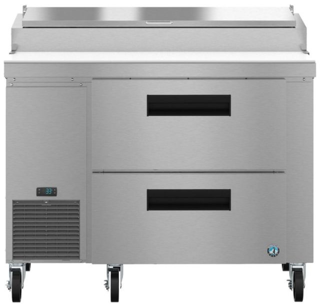 Hoshizaki 46" 11.23 Cu. Ft. Stainless Steel Single Section Pizza Prep Table Refrigerator with Stainless Drawers -0