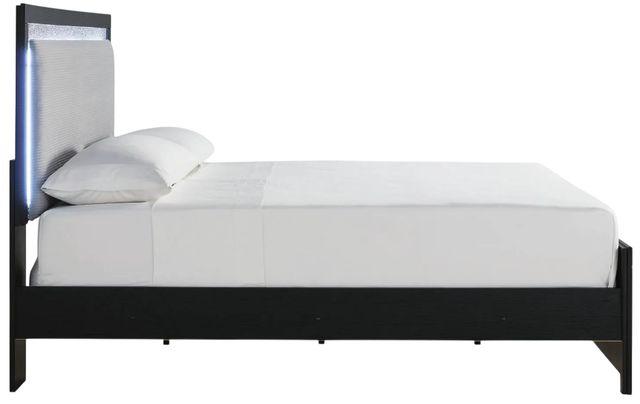 Signature Design by Ashley® Maeling Black King Upholstered Panel Bed-3