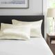 Olliix by Madison Park Essentials Satin 2-Piece Ivory Standard Pillow Case-0