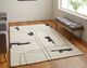Feizy 8902F Maguire Ivory/Black 5'x8' Area Rug-5