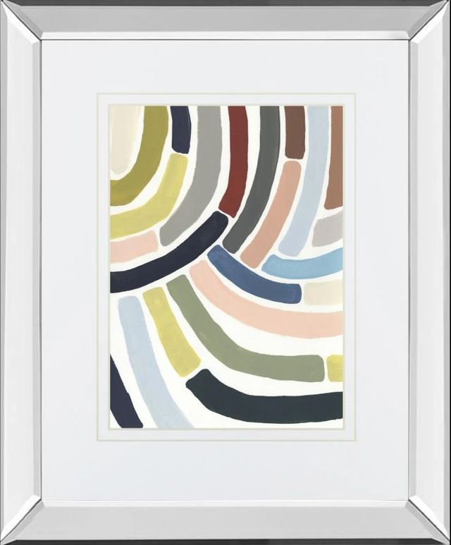Classy Art Mosaic Curve II by June Erica Vess Mirror Framed Wall Art-0