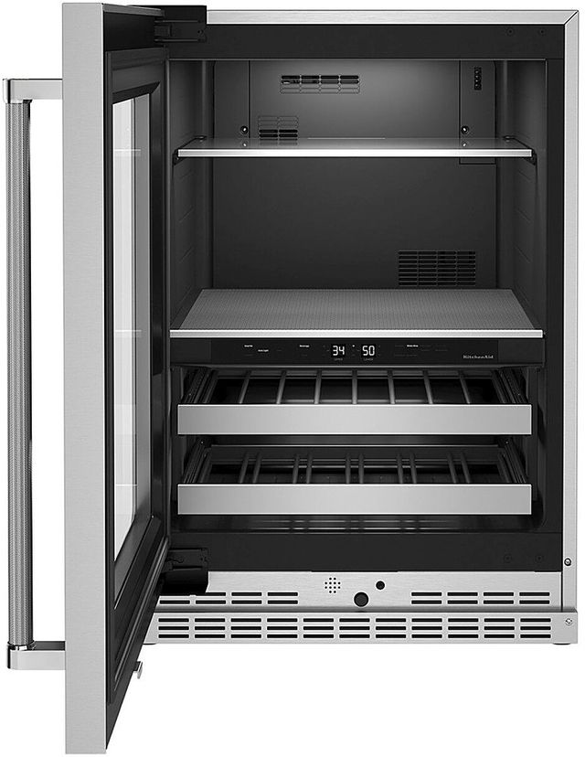 KitchenAid® 24" Stainless Steel Wine Cooler-1