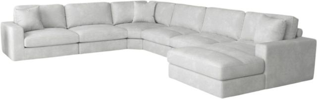Elements International Arizona 6-Piece Steno Stone Right-Arm Facing Sectional and Chaise-0