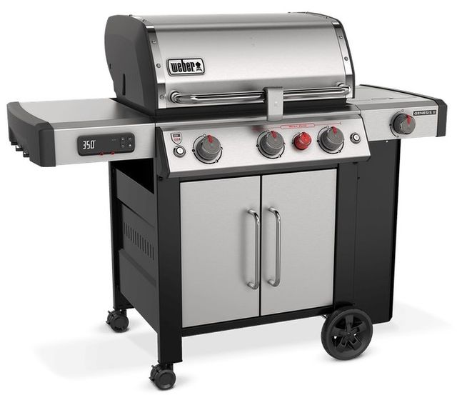 Weber® Genesis II SX-335 59" Stainless Steel Freestanding Smart Liquid Propane Grill-1
